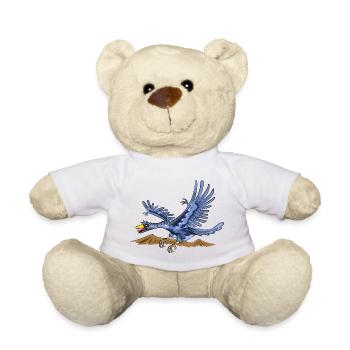 Dinosaur Dino - Teddy Bear - white - Front