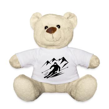 Vacances au ski Skieurs Ski Sports d’hiver - Nounours - blanc - Devant