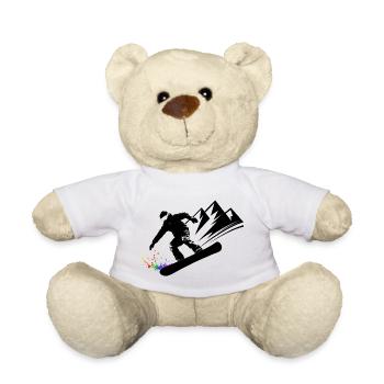 Snowboard Snowboarder Snowboard Sports d’hiver - Nounours - blanc - Devant