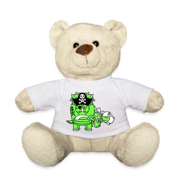 Triceratops Stegosaurus 2 Dinosaure Pirate Dino - Nounours - blanc - Devant