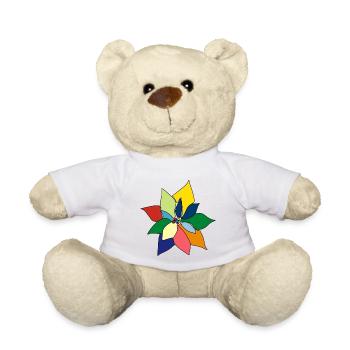 Colorful bouquet - Teddy Bear - white - Front
