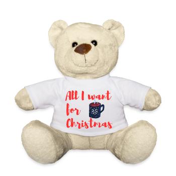 All I want for Christmas Glühwein - Teddy - Weiß - Vorne