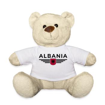 Albanien Design – Stolz und Stil - Teddy - Weiß - Vorne