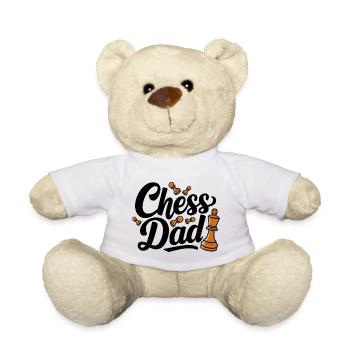 Chess Dad Chess Saying Quote - Teddy Bear - white - Front
