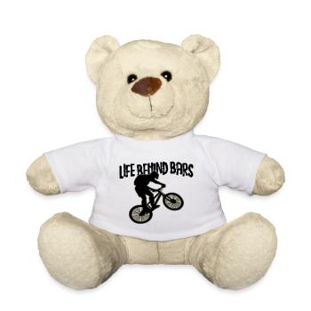 Bicycle Bicycle Lovers Life Behind Bars - Teddy Bear - white - Front