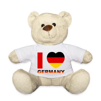 I Love Germany Flag Design - Teddy Bear - white - Front