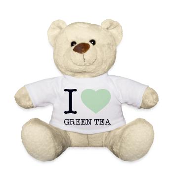 I LOVE GREEN TEA - Teddy Bear - white - Front
