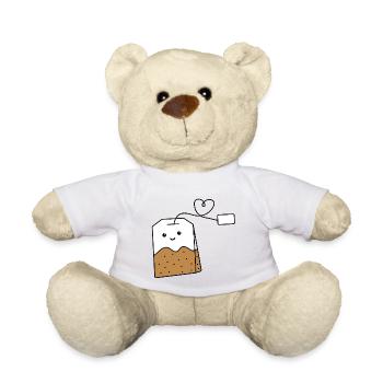 Sachets de thé kawaii - Nounours - blanc - Devant