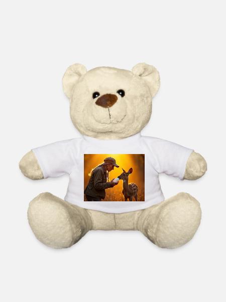 Abendlicht Rehbaby Fütterung - Teddy - Weiß