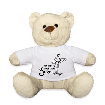 I can't I surfed - Teddy Bear - white - Front