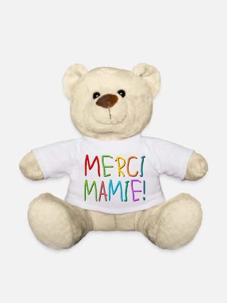 MERCI MAMAN ENFANTS MAMIE - Nounours - blanc