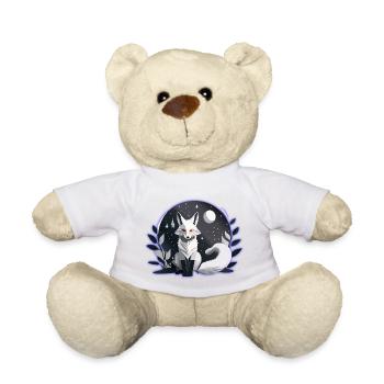 Renard blanc mystique – Conception de la nuit et de la lune - Nounours - blanc - Devant