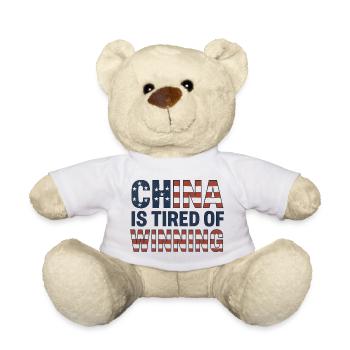 China is Tired of winning -  meme - Teddy - Weiß - Vorne
