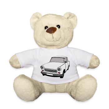  ,Trabi , RDA, Voiture, RDA, Allemagne de l’Est - Nounours - blanc - Devant