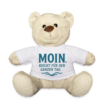 Moin - Reicht fuer den ganzen Tag - Teddy - Weiß - Vorne