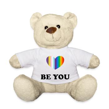 Sei du LGBT Inclusive Rainbow Heart Pride Monat - Teddy - Weiß - Vorne