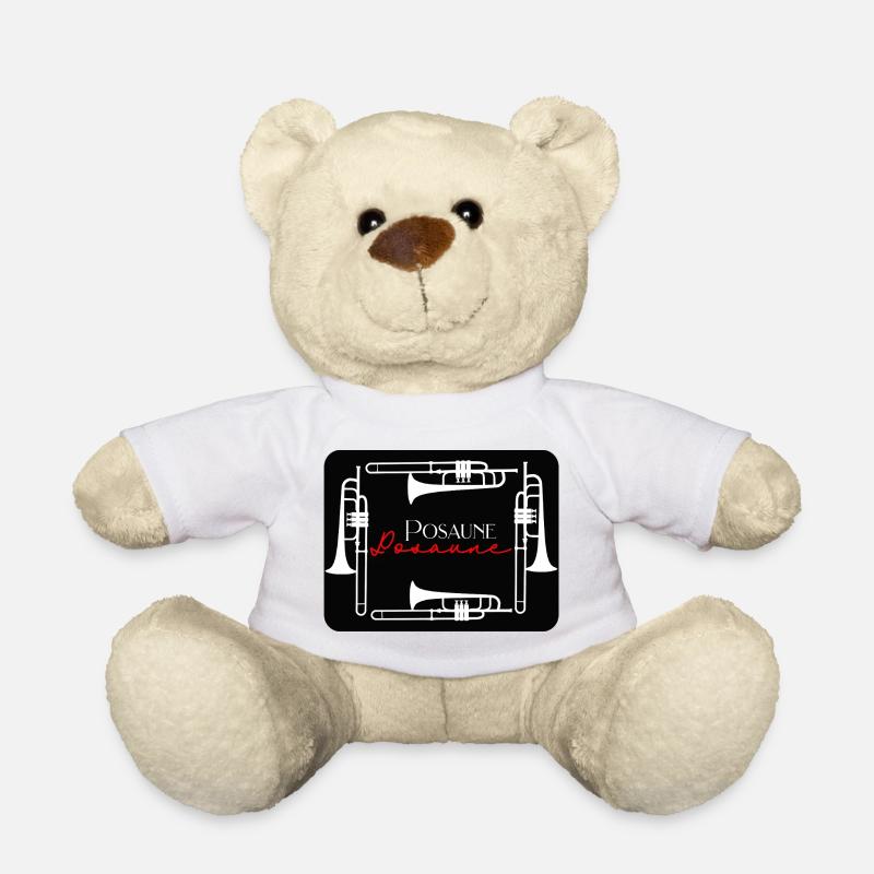 Posaune Kunst - Posaunist Bläser Posaunenchor - Teddy - Weiß