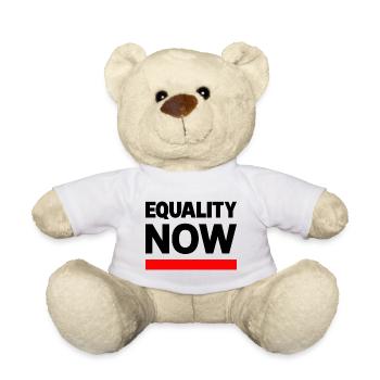 Slogan de la déclaration EQUALITY NOW - Nounours - blanc - Devant