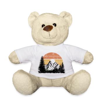 Sonnenuntergang Berg Silhouette Design - Teddy - Weiß - Vorne