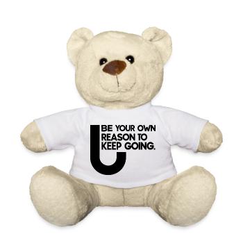 Vivid Mandala Abstract Pattern - Teddy Bear - white - Front