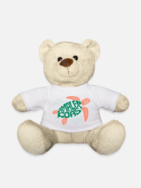 Amalfi Coast Turtle Marine Life Illustration - Teddy Bear - white