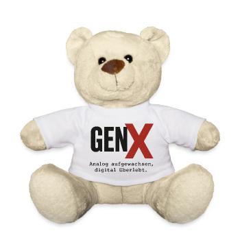 Conception rétro numérique GenX - Nounours - blanc - Devant