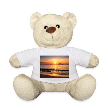 Tropical sunset on the beach - Teddy Bear - white - Front