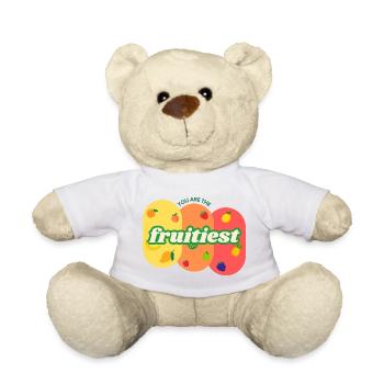 ou Are the Fruitiest – Lustiges buntes Fruchtdesign - Teddy - Weiß - Vorne