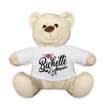 Bichette Amour Ramantique Coeur Ailes - Nounours - blanc - Devant