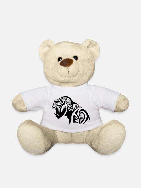 Gorilla Tribal Silberrücken - Teddy - Weiß