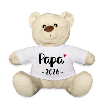 Papa 2026 Design für alle werdenden Väter - Teddy - Weiß - Vorne