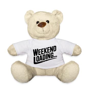 Wochenende wird geladen - Teddy - Weiß - Vorne