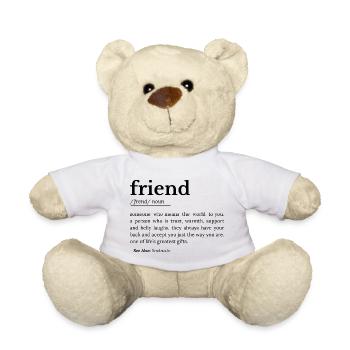Définition amusante de l’ami - Nounours - blanc - Devant