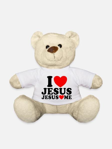 J’aime Jésus Jésus m’aime Foi chrétienne - Nounours - blanc