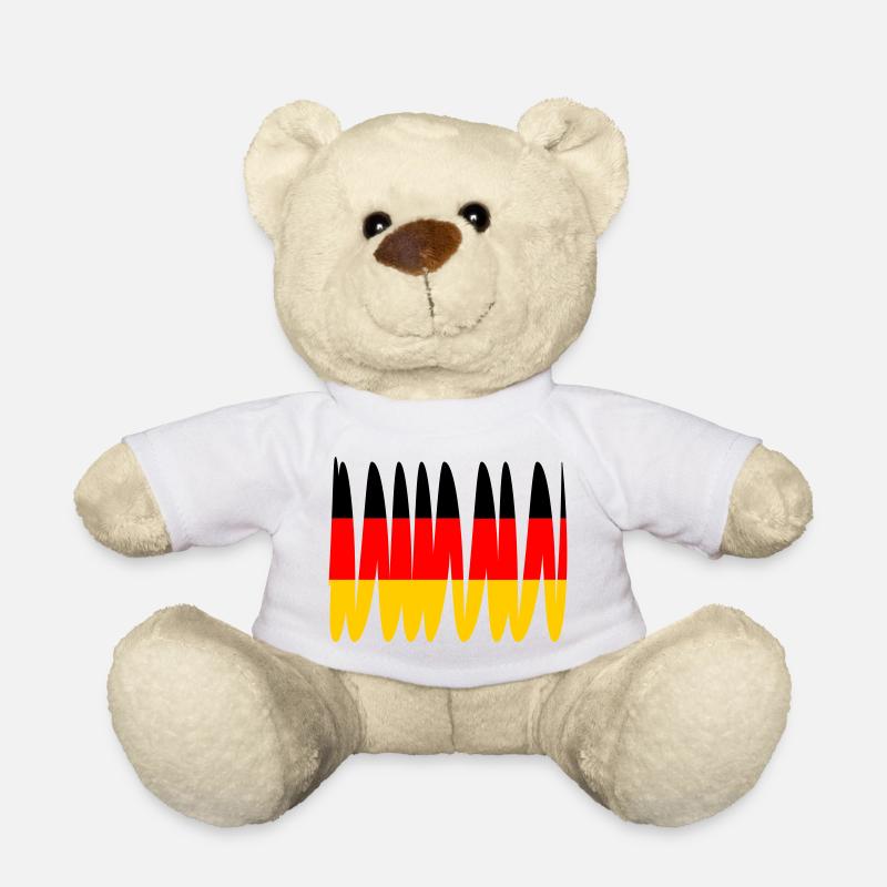 Germany Flag - Teddy Bear - white