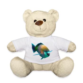 Colorful Fish Pop Art - Teddy Bear - white - Front