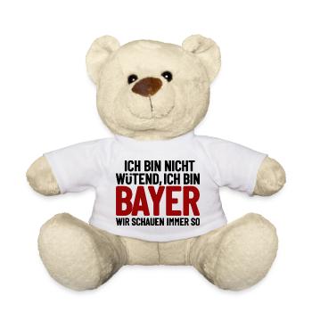 I'm not angry - I'm Bavarian - Teddy Bear - white - Front