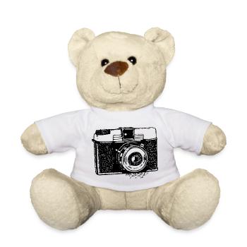 Kamera – Minimalistisches Fotografie-Motiv - Teddy - Weiß - Vorne