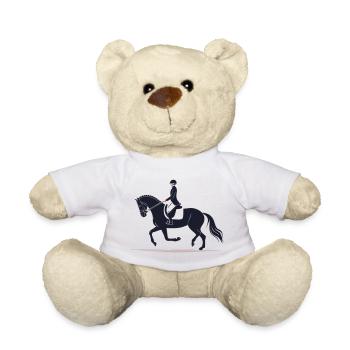 Reiter im Galopp Silhouette - Teddy - Weiß - Vorne