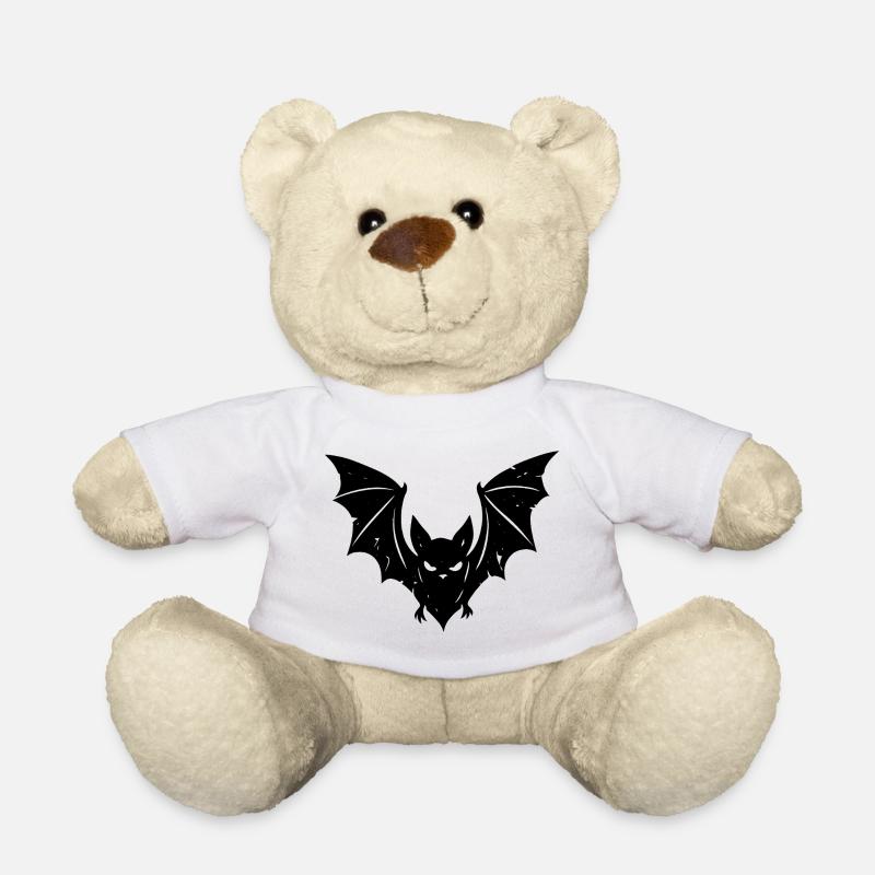 Nachtfledermaus Silhouette Halloween - Teddy - Weiß