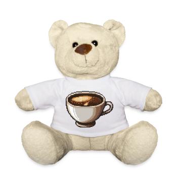 PixelKaffee Kaffeetasse Kunst - Teddy - Weiß - Vorne