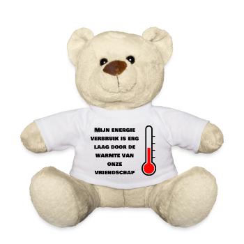 Low energy consumption through friendship - Teddy Bear - white - Front