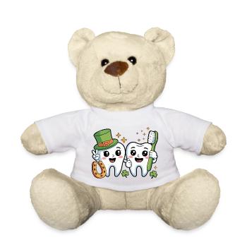 Lustiger Zahnarzt St. Patricks Tag - Teddy - Weiß - Vorne