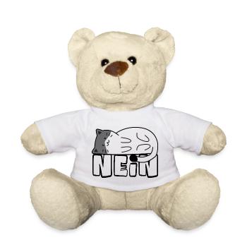 Kuschelkatz im Schlafmodus Nein Sagerin Sager - Teddy - Weiß - Vorne