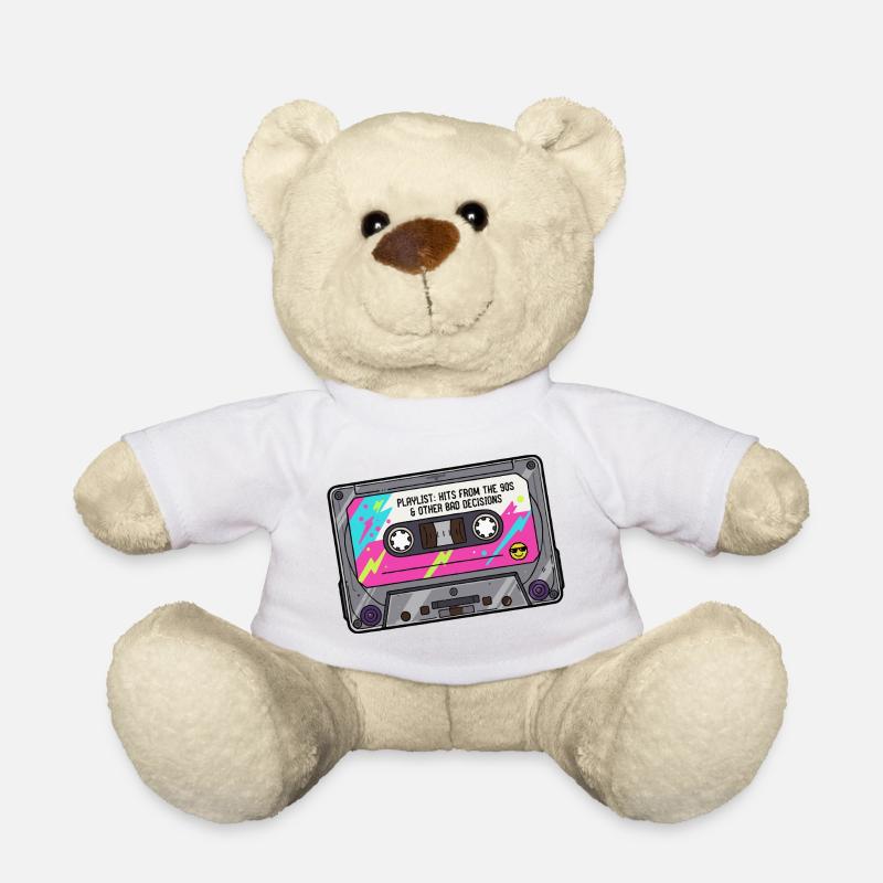 Neon Kassette Playlist 90er Jahre - Teddy - Weiß