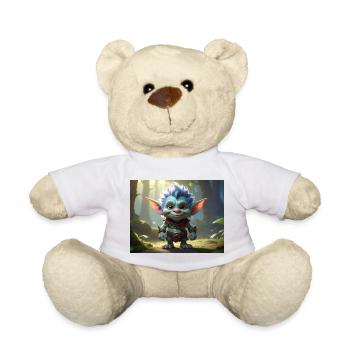 Blauer Waldtroll im Mondwald - Teddy - Weiß - Vorne