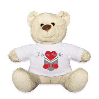 Liebe Bücher - Teddy - Weiß - Vorne