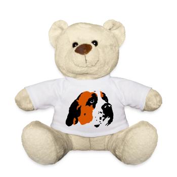 St. Bernard Dog - Teddy Bear - white - Front