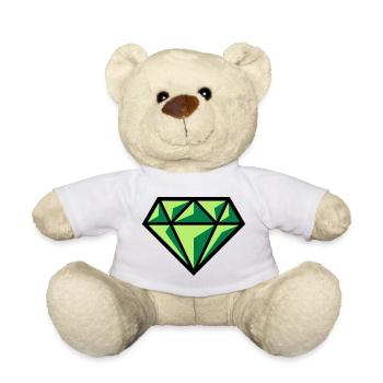 Diamant (Edelstein Brillant Symbol / POS Gre 3C) - Teddy - Weiß - Vorne