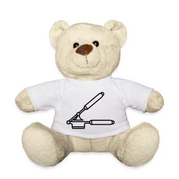 Presse-ail ou presse à spaetzle - Nounours - blanc - Devant
